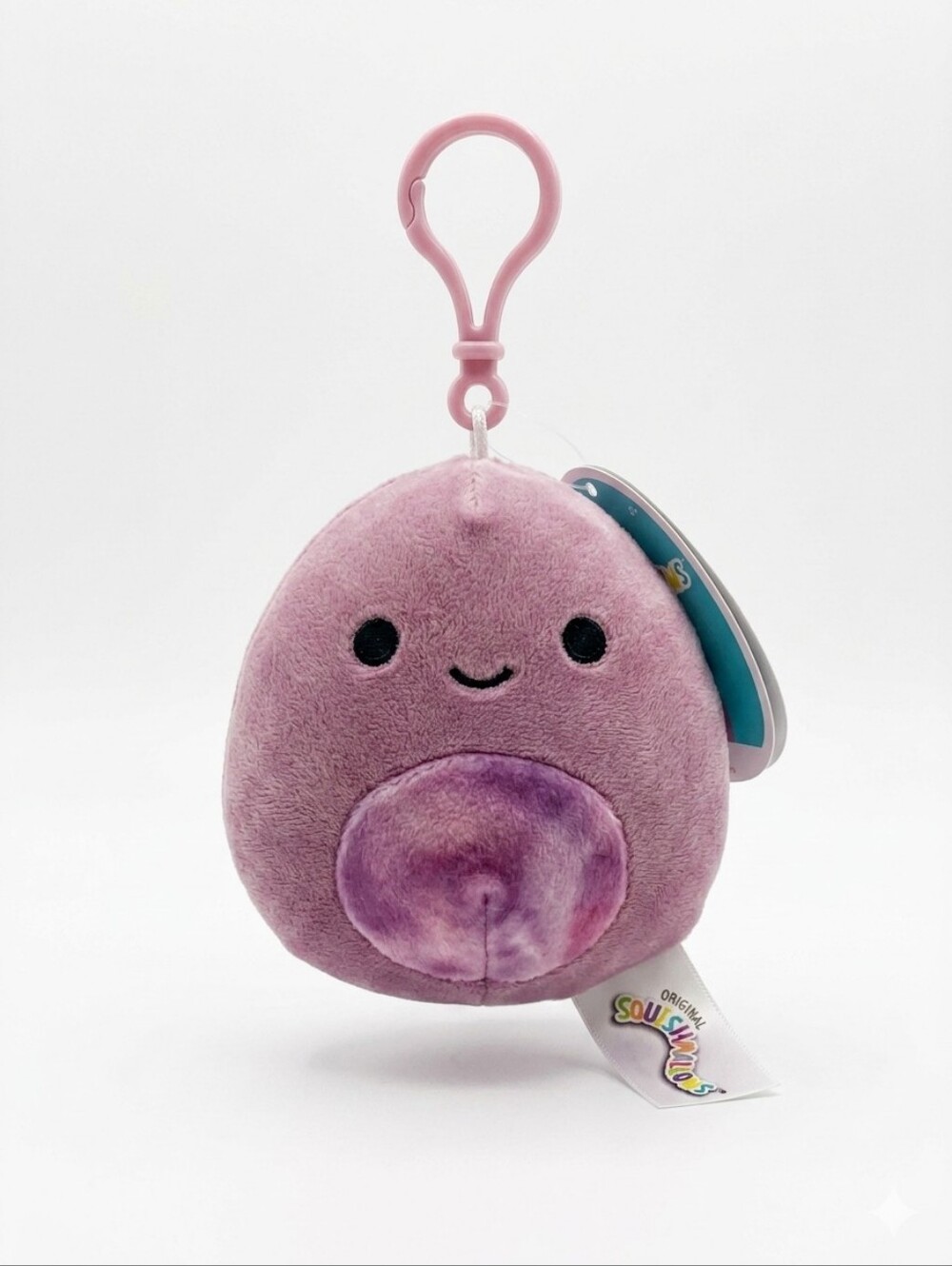 Squishmallows Purple Dinosaur Dragon‎ 3.5 Inch Plush Backpack Keychain Clip